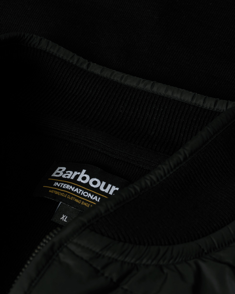 Herren | Pullover | Pre-owned | Barbour International Baffle Zip Through Sweater Black
