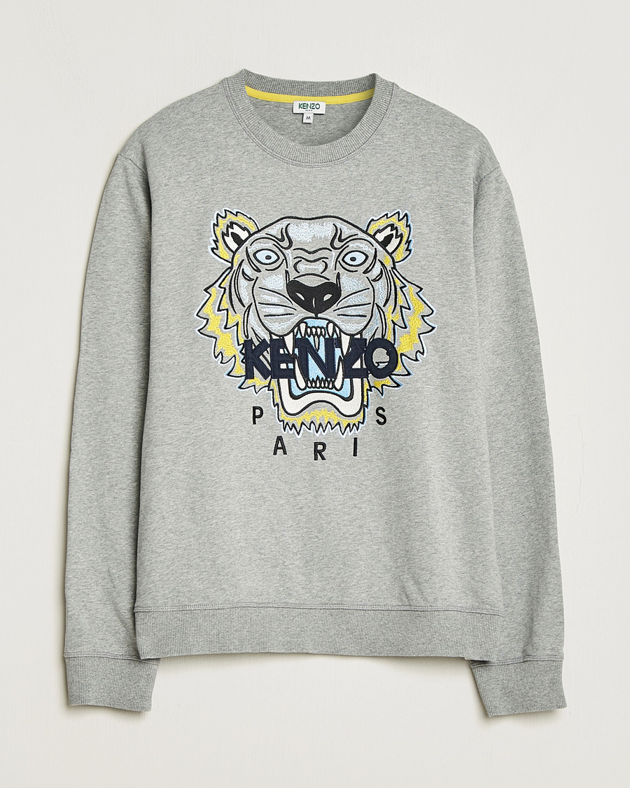 Herren | Pullover | Pre-owned | KENZO Tiger Crew Neck Sweatshirt Grey M