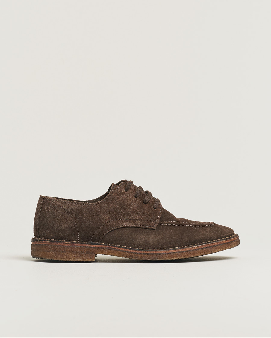 Herren | Drake's Chard Derby Dark Brown Suede 43 | Pre-owned | Drake's Chard Derby Dark Brown Suede 43