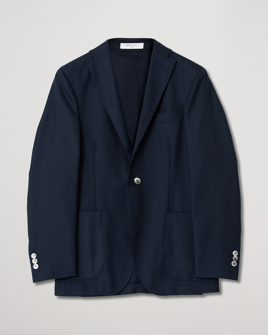 Herren | Sakkos | Pre-owned | Boglioli K Jacket Wool Hopsack Blazer Navy