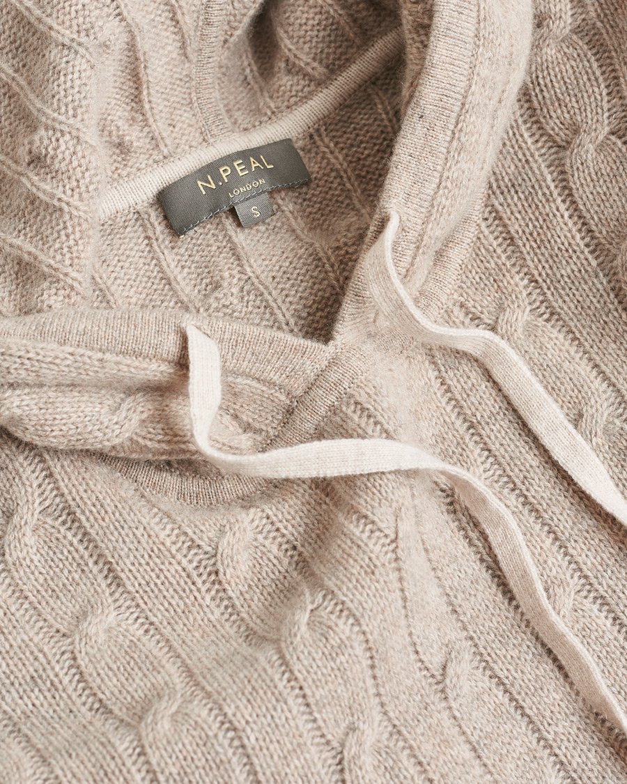 Herren | Pre-owned Pullover | Pre-owned | N. Peal Cable Cashmere Hoodie Beige S