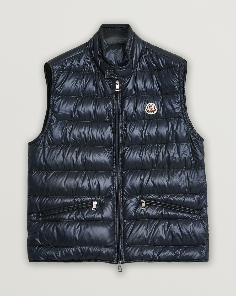Herren | Moncler Gui Vest Navy | Pre-owned | Moncler Gui Vest Navy