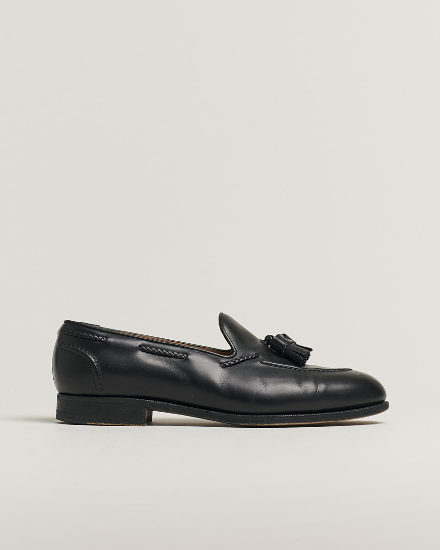 Herren | Edward Green Belgravia Tassel Loafer Black Calf | Pre-owned | Edward Green Belgravia Tassel Loafer Black Calf