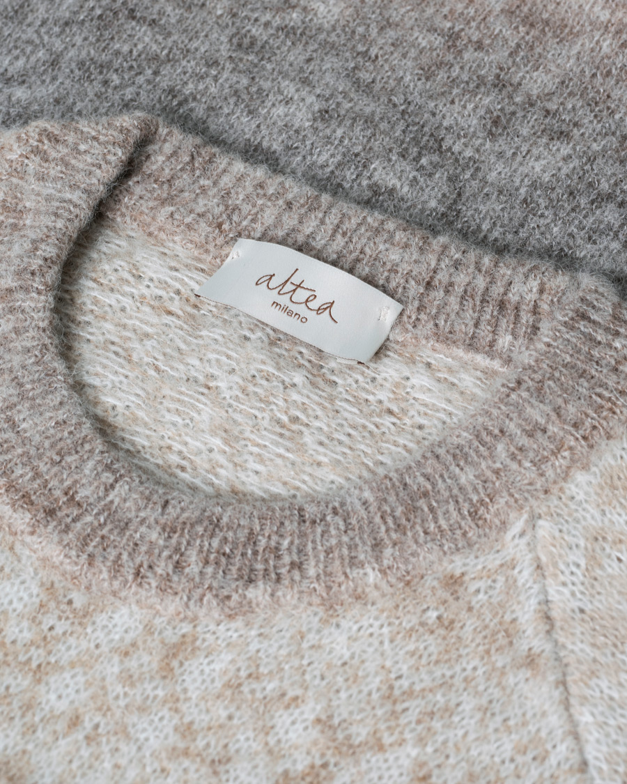 Herren | Pullover | Pre-owned | Altea Norwegian Jacquard Alpaca Sweater Beige
