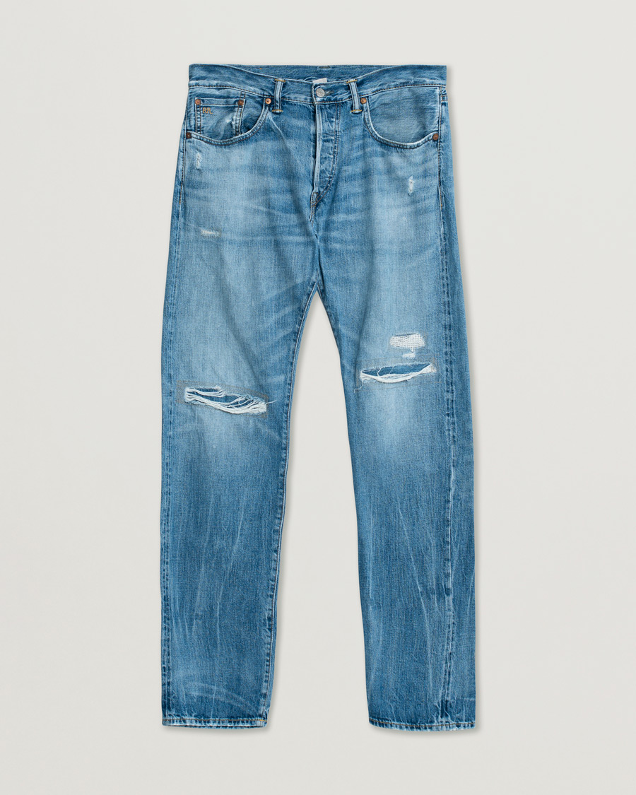 Herren | RRL Slim Fit 5-Pocket Denim Light Wash W33 | Pre-owned | RRL Slim Fit 5-Pocket Denim Light Wash W33