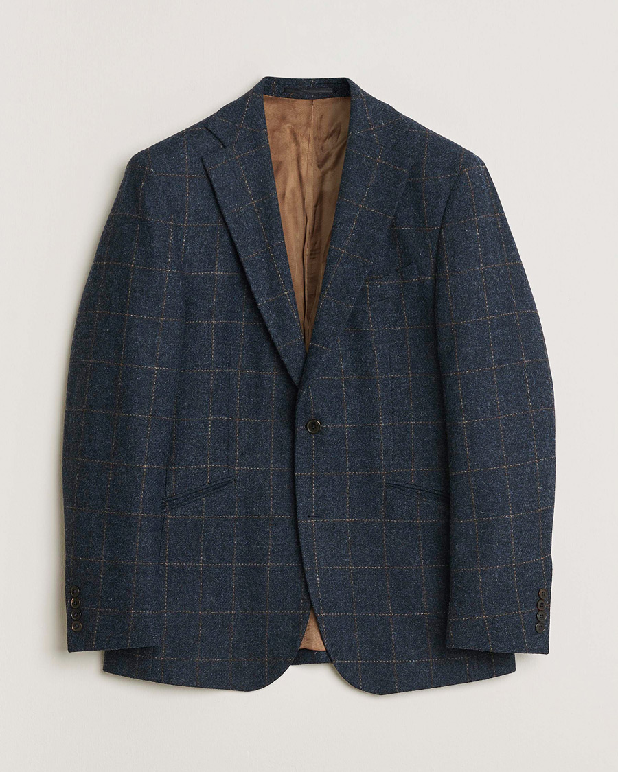 Herren | Pre-owned Sakkos | Pre-owned | Walker Slater Edward Tweed Cheked Blazer Navy UK40 - EU50