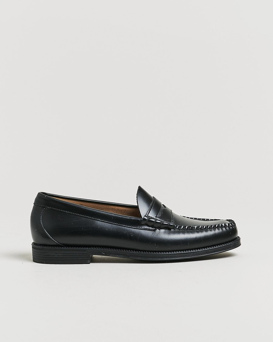 Herren | G.H. Bass Easy Weejuns Larson Penny Loafers Black Leather 43 | Pre-owned | G.H. Bass Easy Weejuns Larson Penny Loafers Black Leather 43