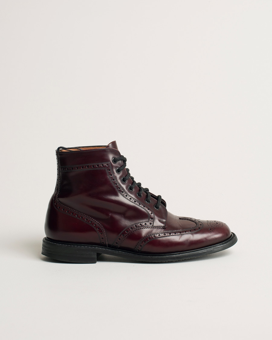 Herren | Church's Caldecott Boot Burgundy UK9 - EU43 | Pre-owned | Church's Caldecott Boot Burgundy UK9 - EU43