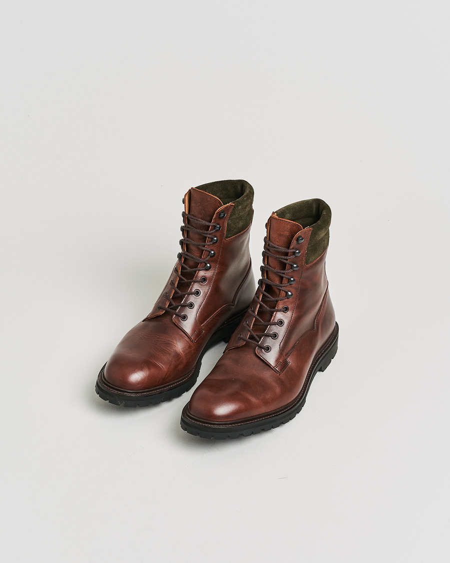 Herren | Pre-owned Schuhe | Pre-owned | Crockett & Jones Ross Boot Vibram Sole Chocolate Hurricane Hide UK10 - EU44,5