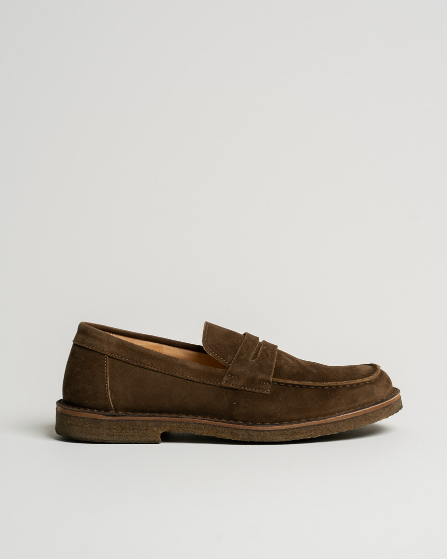 Herren | Astorflex Mokaflex Loafer Dark Khaki Suede | Pre-owned | Astorflex Mokaflex Loafer Dark Khaki Suede