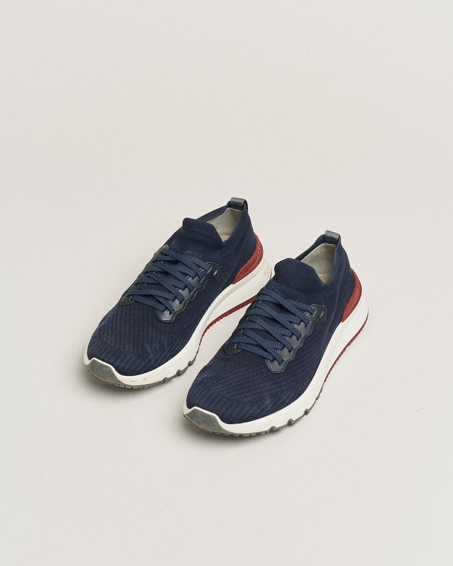 Herren | Brunello Cucinelli Mesh Running Sneakers Navy | Pre-owned | Brunello Cucinelli Mesh Running Sneakers Navy