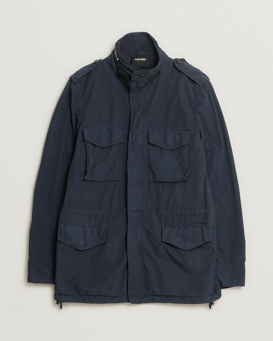 Herren | Pre-owned Jacken | Pre-owned | Aspesi Giubotto Garment Dyed Field Jacket Navy S