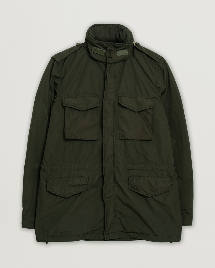 Herren | Aspesi Giubotto Garment Dyed Field Jacket Dark Military | Pre-owned | Aspesi Giubotto Garment Dyed Field Jacket Dark Military