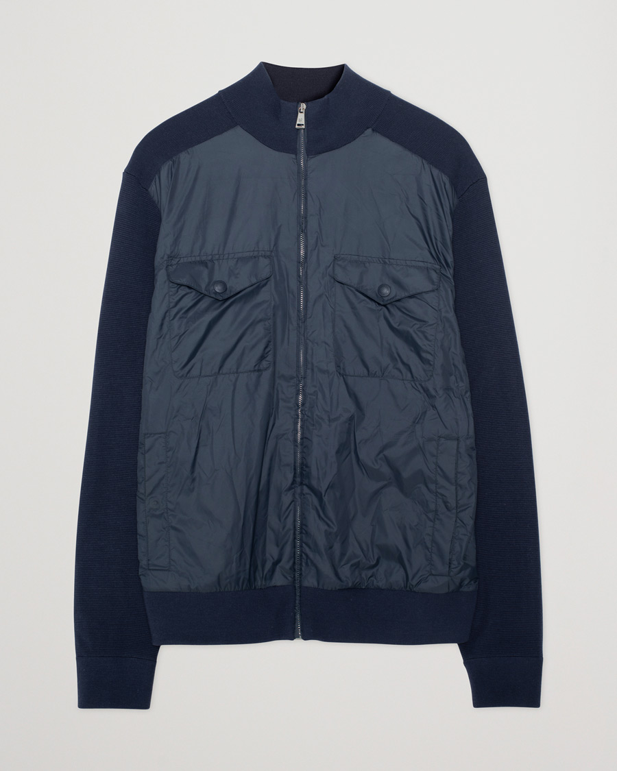 Herren | Pullover | Pre-owned | Ralph Lauren Purple Label Hybrid Zip Sweater Classic Navy