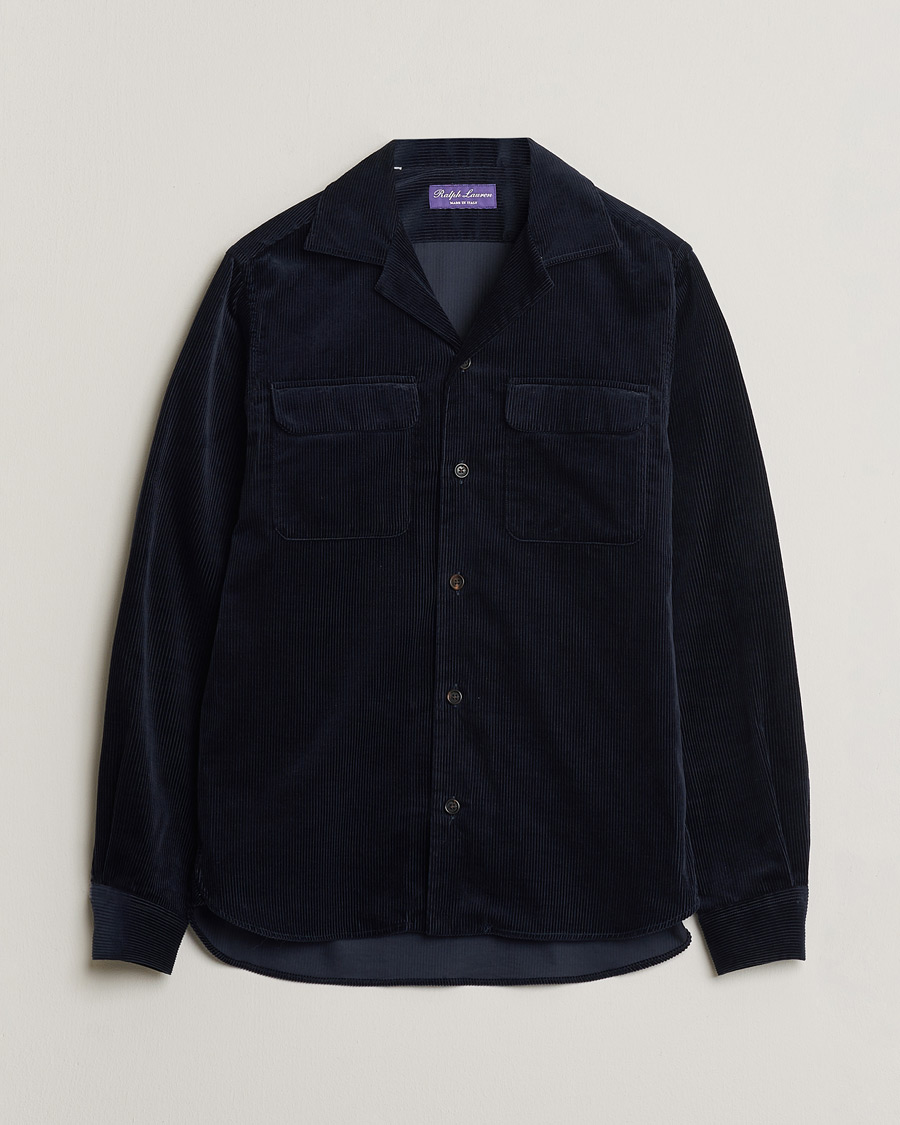 Herren | Pre-owned Hemden | Pre-owned | Ralph Lauren Purple Label Double Pocket Overshirt Classic Navy S
