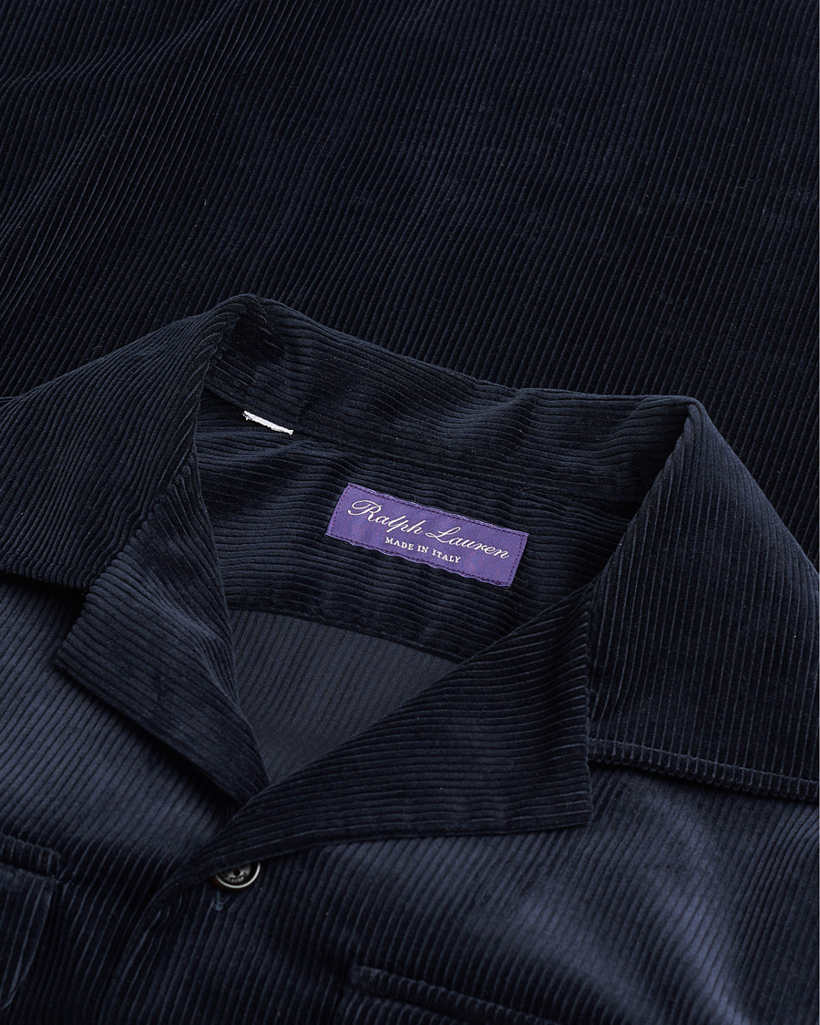 Herren | Ralph Lauren Purple Label Double Pocket Overshirt Classic Navy S | Pre-owned | Ralph Lauren Purple Label Double Pocket Overshirt Classic Navy S