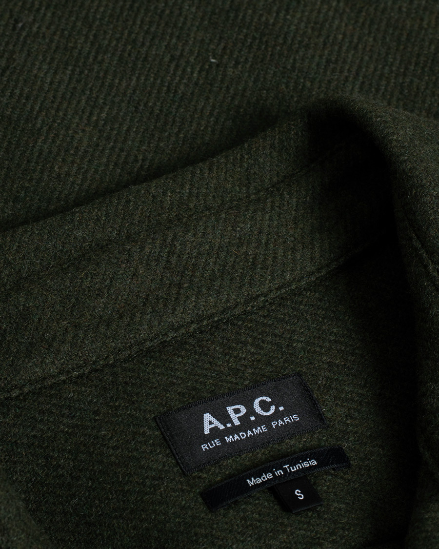 Herren | Hemden | Pre-owned | A.P.C. Basile Wool Shirt Jacket Olive