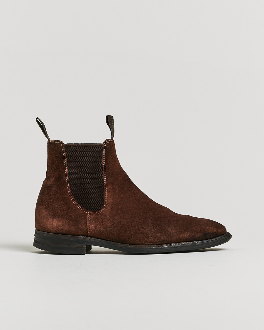 Herren | Boots | Pre-owned | Loake 1880 Chatsworth Chelsea Boot Brown Suede UK6,5 - EU40,5