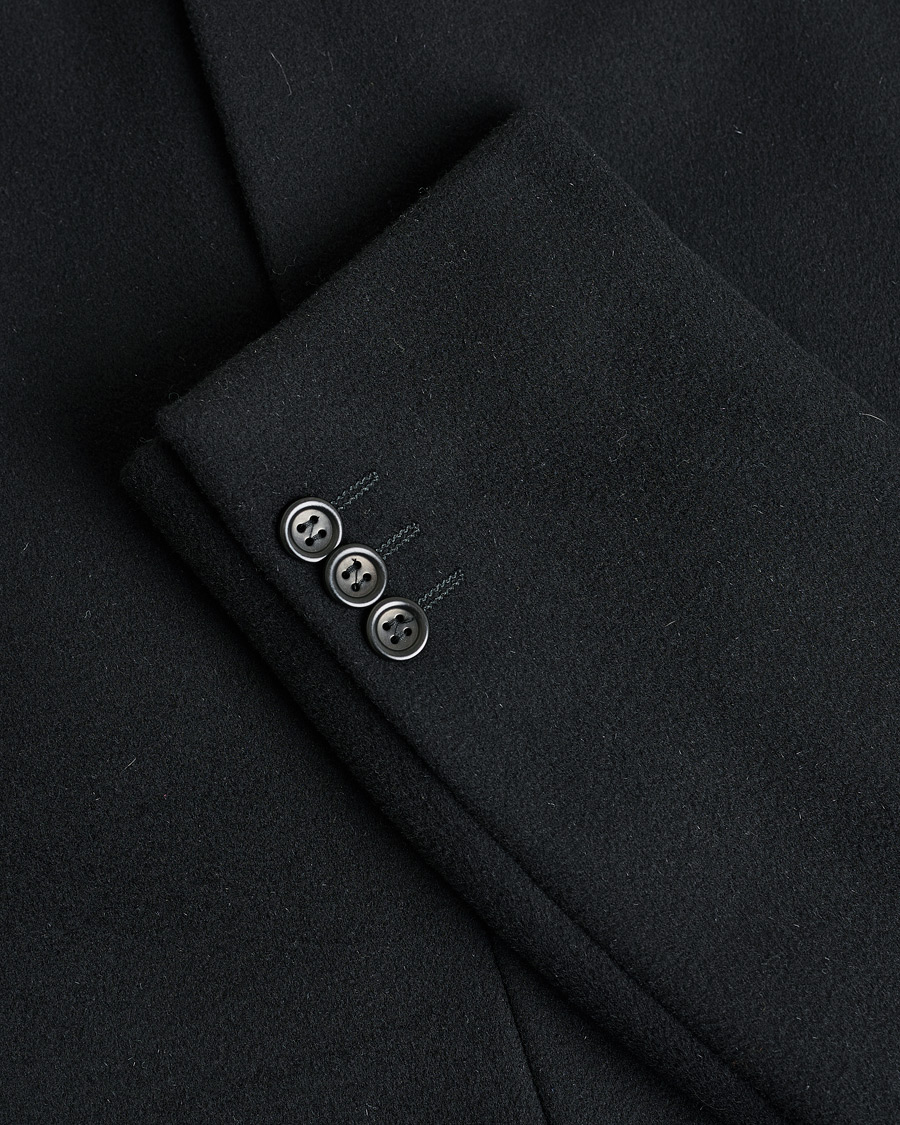 Herren | Armani Collezioni Cashmere Blend Coat Black 48 | Pre-owned | Armani Collezioni Cashmere Blend Coat Black 48