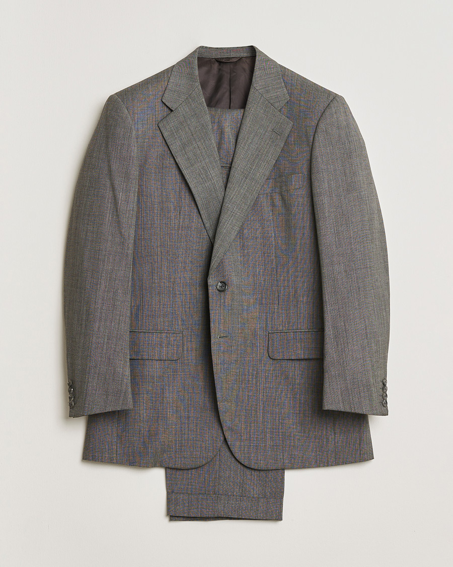 Herren | Pre-owned Anzüge | Pre-owned | Burberry Vintage Wool Suit Grey Melange 50