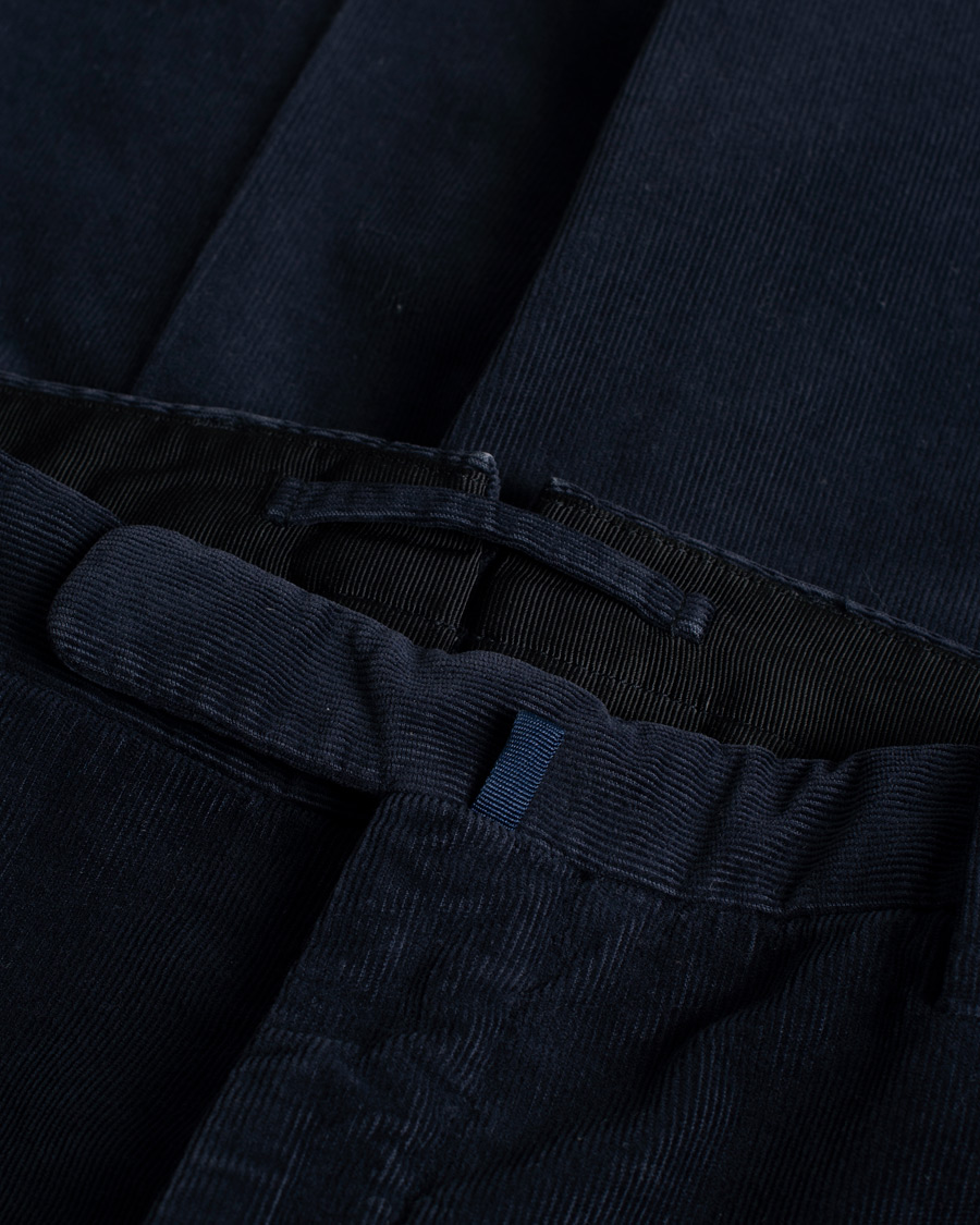 Herren | Hosen | Pre-owned | Incotex Slim Fit Soft Corduroy Trousers Navy