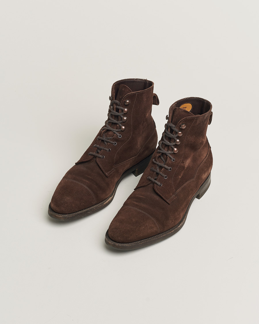 Herren | Boots | Pre-owned | Edward Green Galway Boot Mink Suede