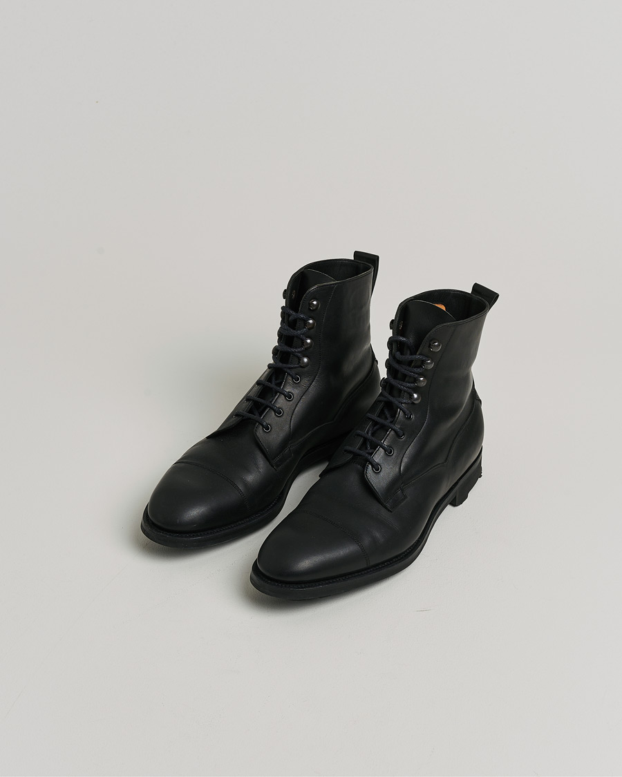 Herren | Edward Green Galway Ridgeway Boot Black Delapré | Pre-owned | Edward Green Galway Ridgeway Boot Black Delapré