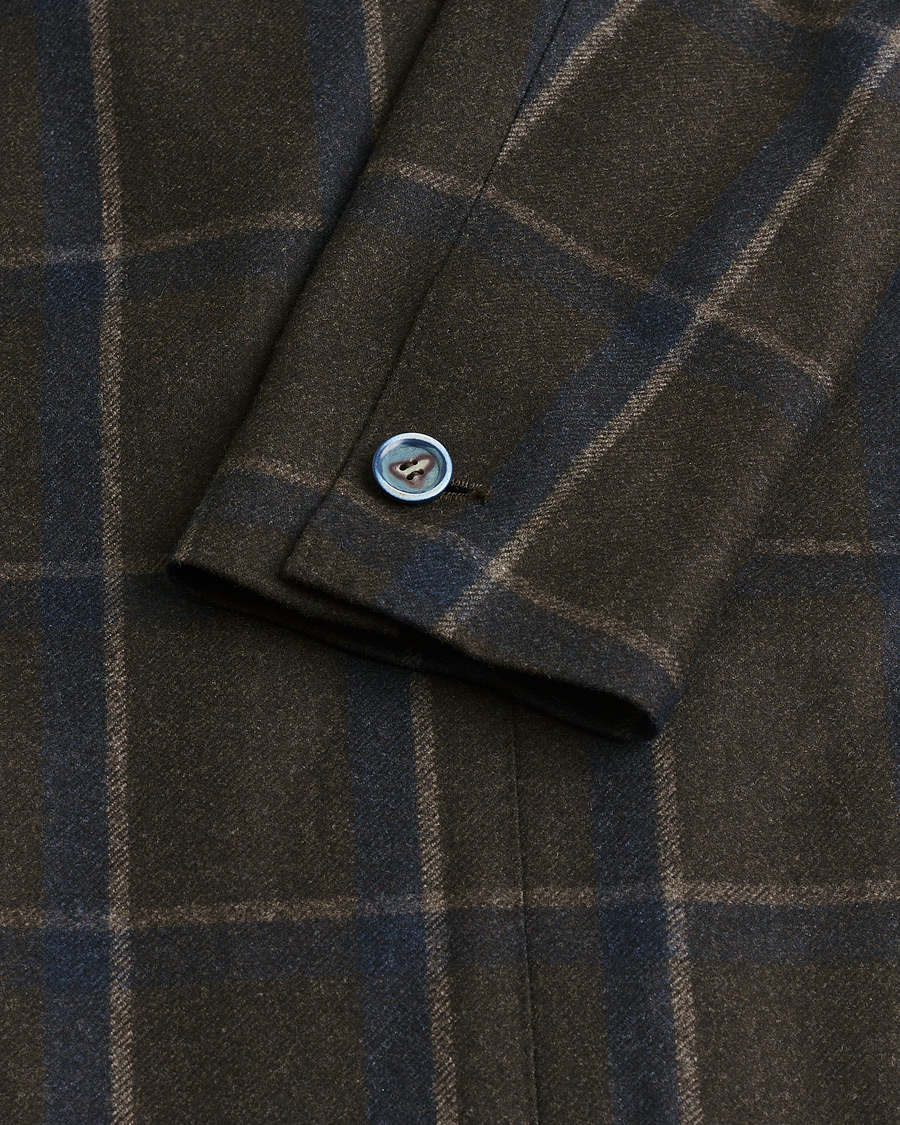 Herren | Pre-owned Sakkos | Pre-owned | Gabo Napoli Checked Double Breasted Blazer Brown 48