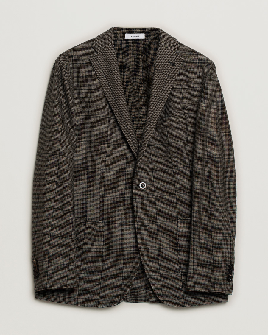Herren | Sakkos | Pre-owned | Boglioli K Jacket Wool Check Blazer Brown