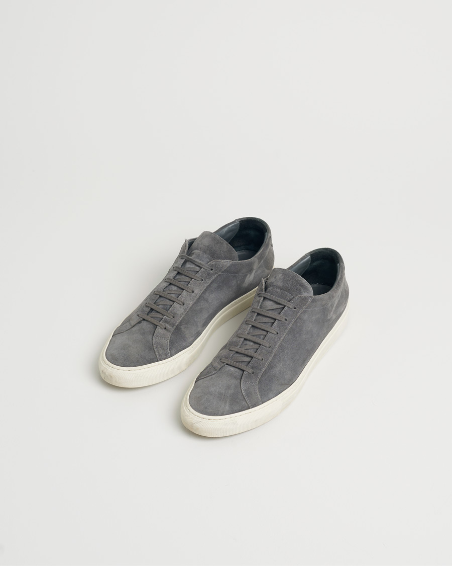 Herren | Common Projects Original Achilles Suede Sneaker Charcoal | Pre-owned | Common Projects Original Achilles Suede Sneaker Charcoal
