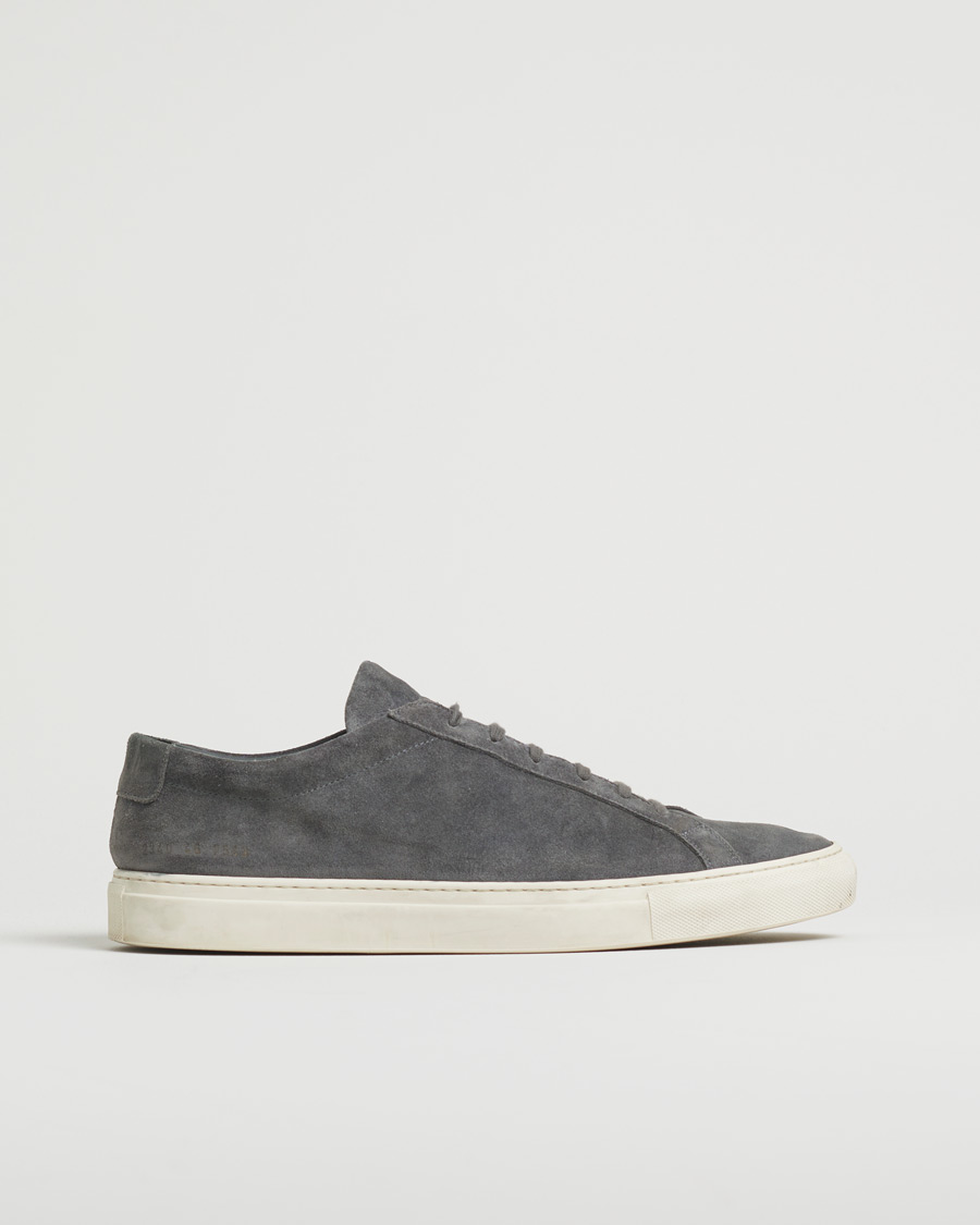 Herren | Common Projects Original Achilles Suede Sneaker Charcoal | Pre-owned | Common Projects Original Achilles Suede Sneaker Charcoal
