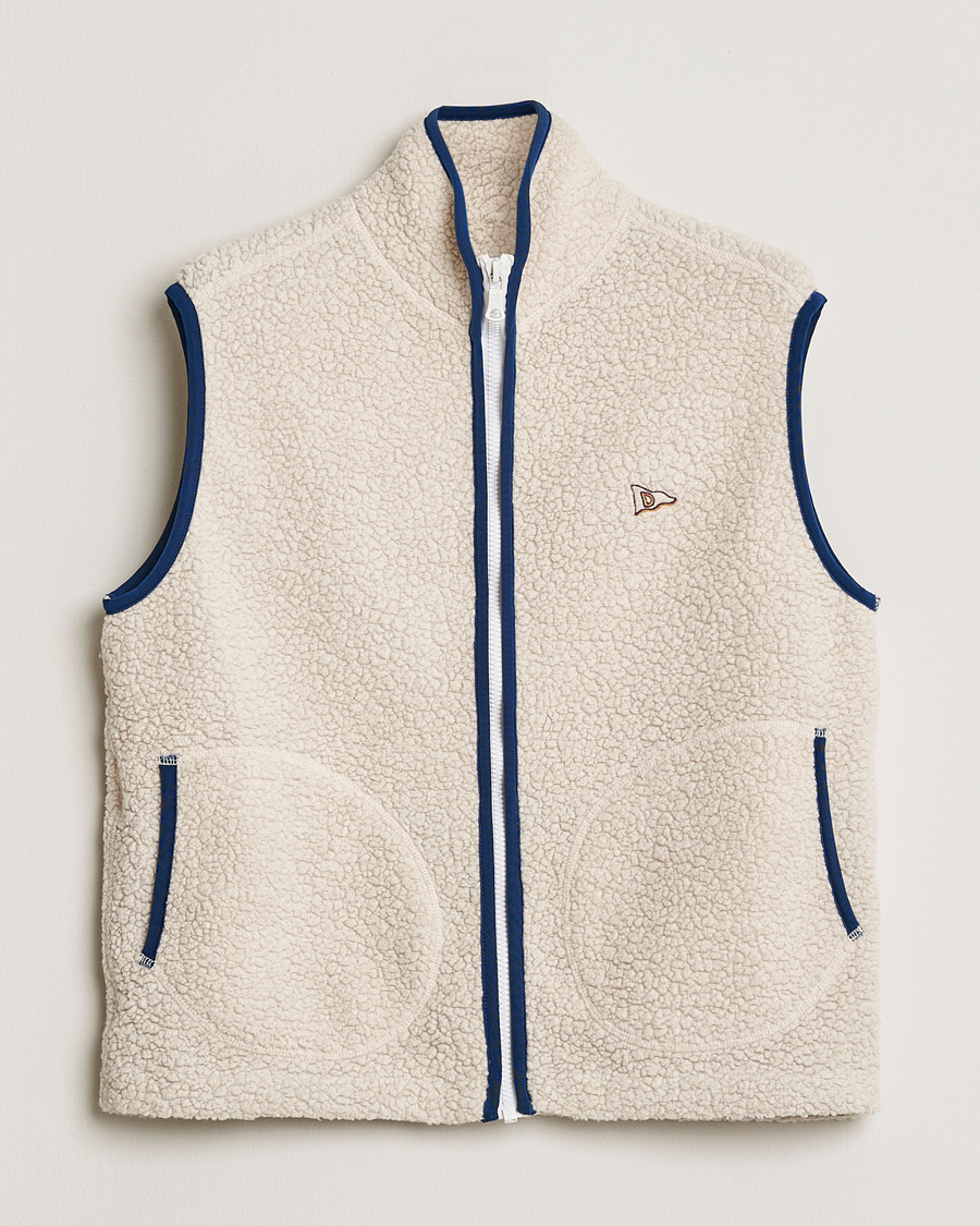 Herren | Pre-owned Jacken | Pre-owned | Drake's Zip Through Fleece Vest Ecru S