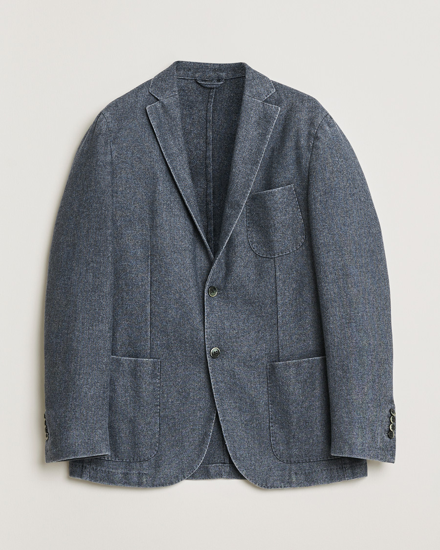 Herren | Pre-owned Sakkos | Pre-owned | L.B.M. 1911 Wool Blazer Washed Blue 52