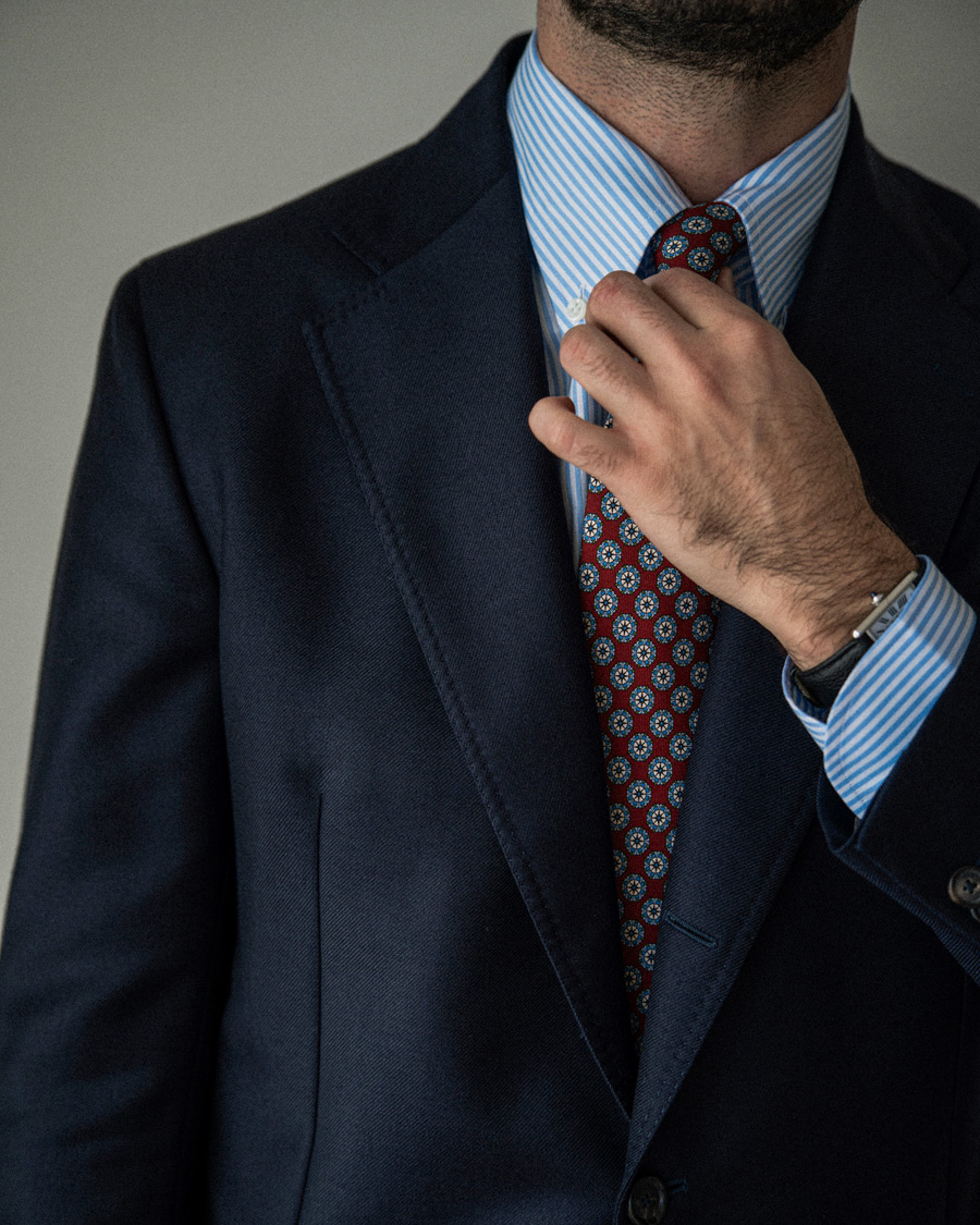 Herren | Pre-owned Sakkos | Pre-owned | De Petrillo Mohair Blend Blazer Navy 52