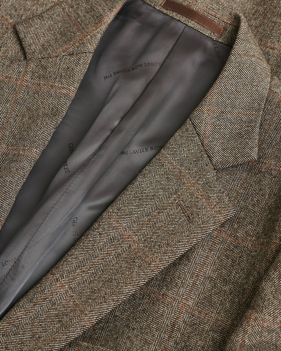 Herren | Pre-owned Sakkos | Pre-owned | Gieves & Hawkes Cashmere Blend Blazer Brown 50