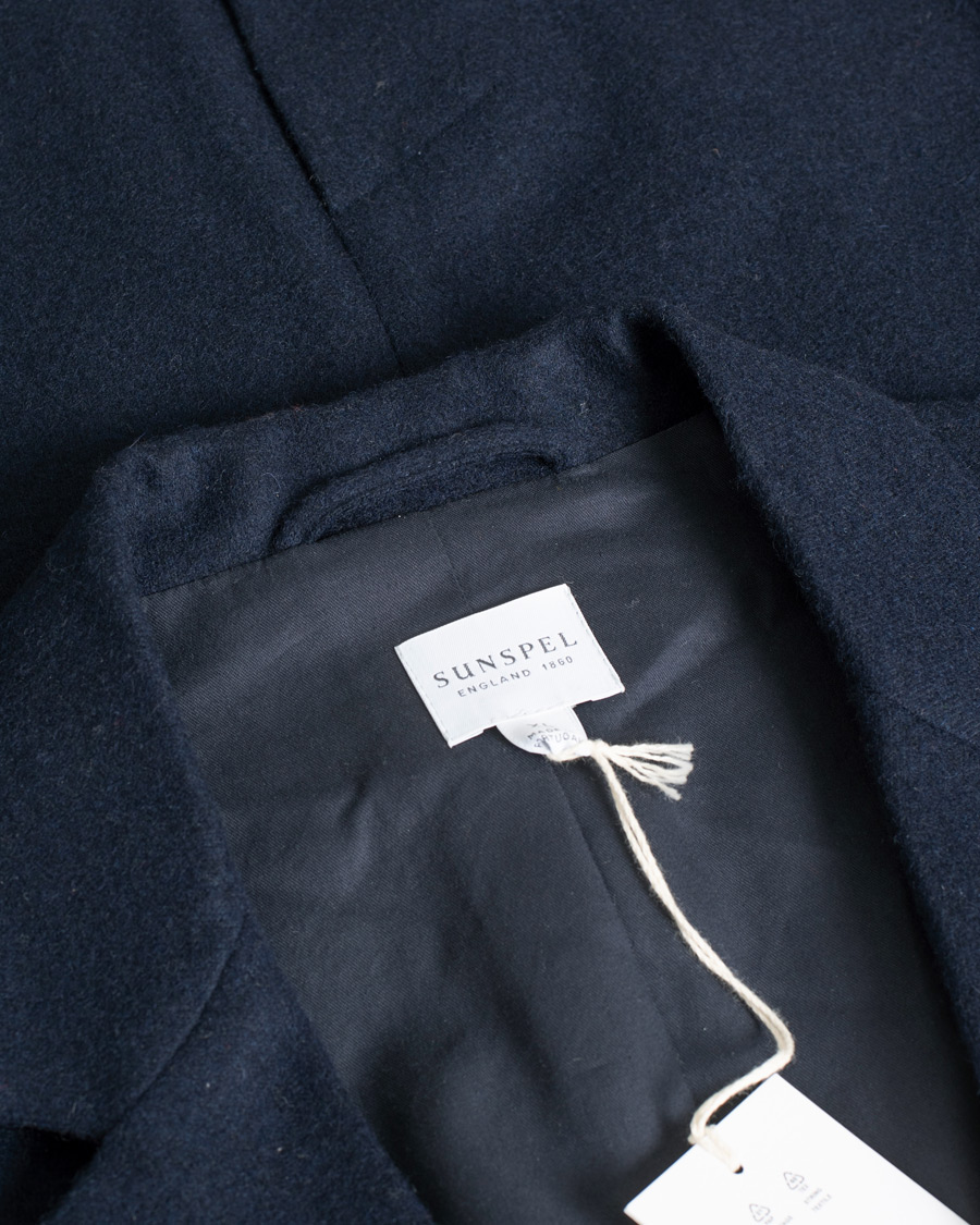 Herren |  | Pre-owned | Sunspel Boiled Wool Jersey Blazer Navy