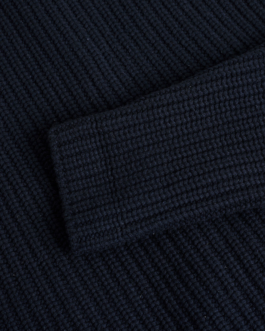 Herren | Gran Sasso Heavy Wool Knitted Blazer Cardigan Navy | Pre-owned | Gran Sasso Heavy Wool Knitted Blazer Cardigan Navy