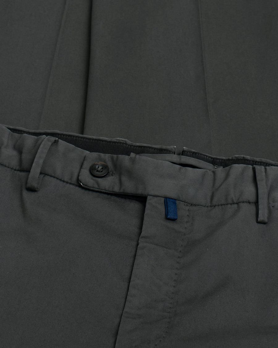 Herren | Incotex Regular Fit Comfort Chinos Charcoal | Pre-owned | Incotex Regular Fit Comfort Chinos Charcoal