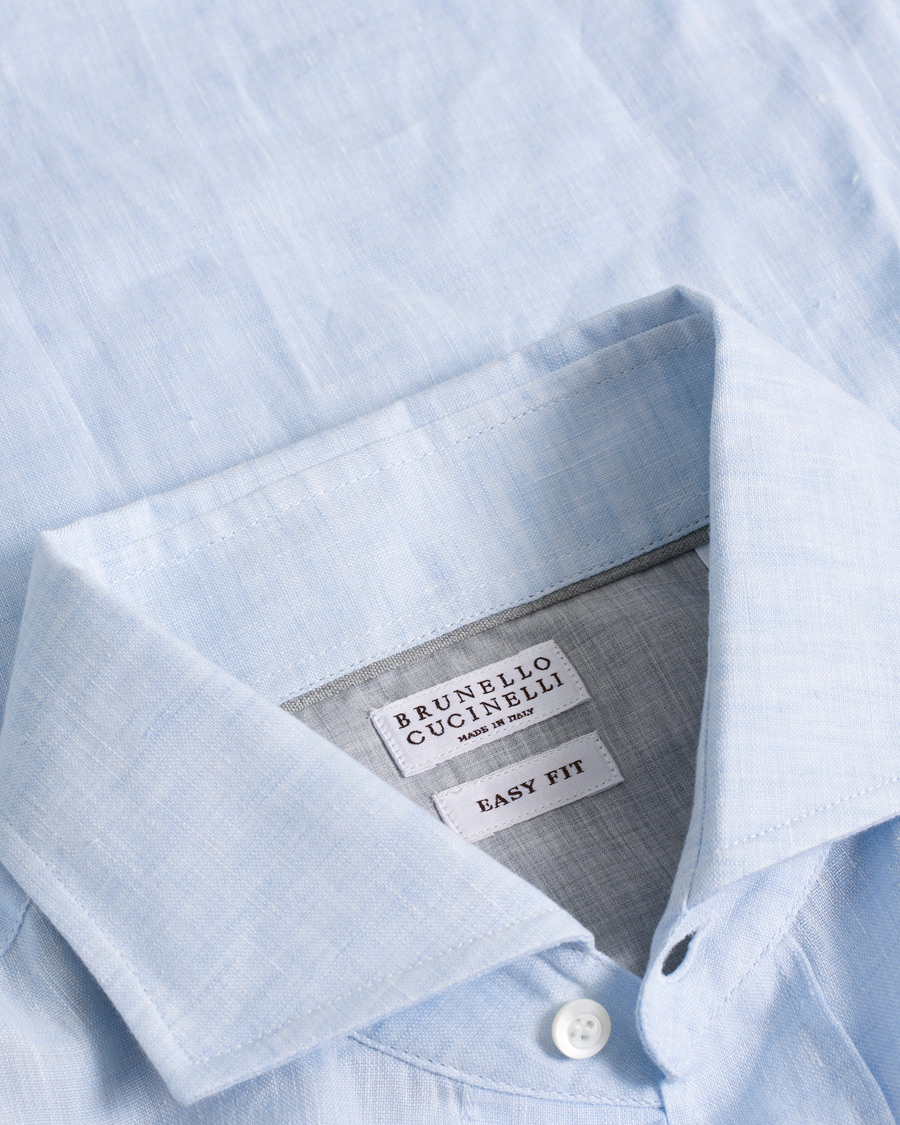 Herren | Hemden | Pre-owned | Brunello Cucinelli Linen Shirt Blue M
