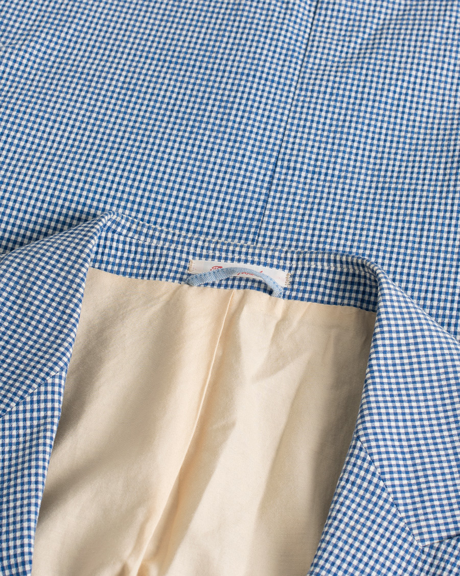 Herren | Sakkos | Pre-owned | Gant Rugger The Hopsack Seersucker Checked Blazer Blue 50