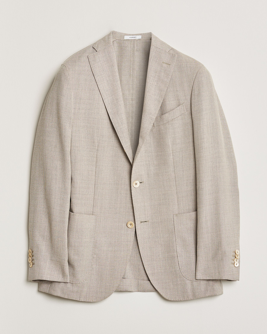 Herren | Pre-owned Sakkos | Pre-owned | Boglioli K Jacket Wool Hopsack Blazer Beige 46