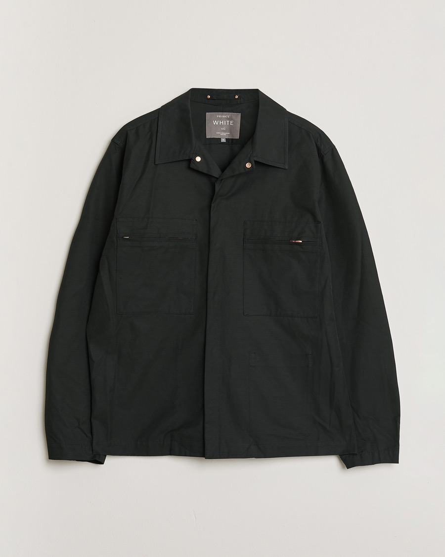 Herren | Private White V.C. Overshirt Black 5 - L | Pre-owned | Private White V.C. Overshirt Black 5 - L