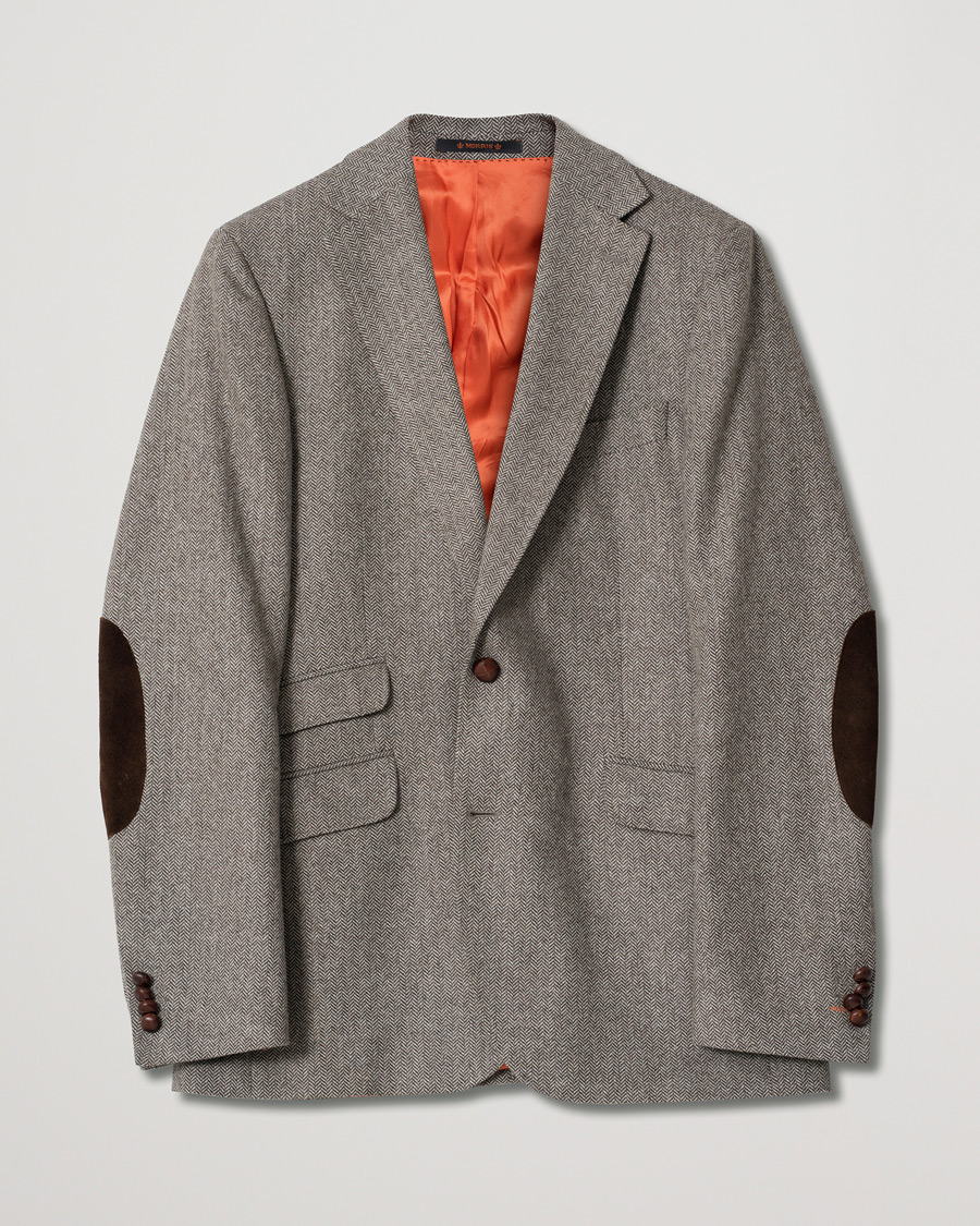 Herren | Sakkos | Pre-owned | Morris Herringbone Wool Blazer Beige 50