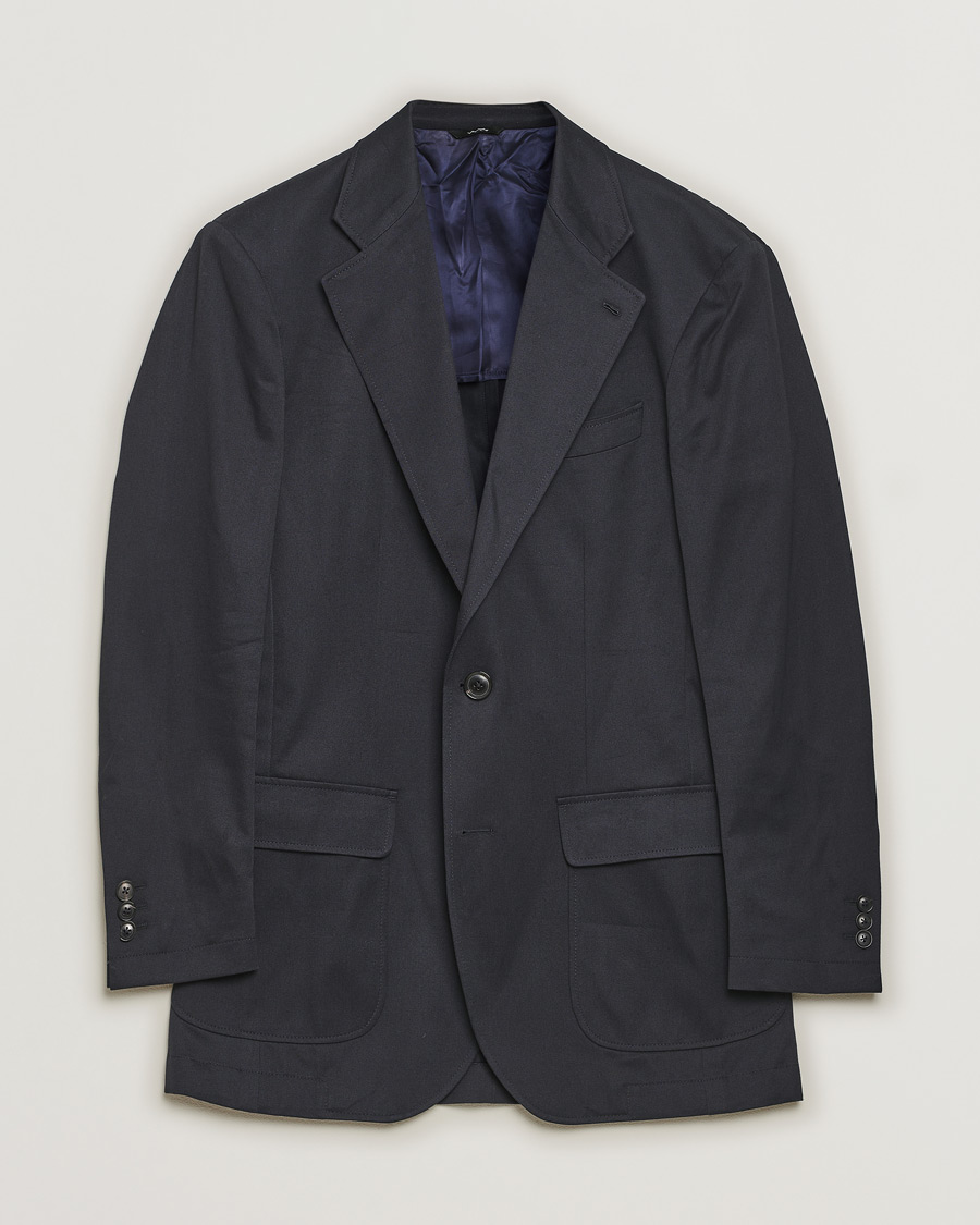 Herren | Pre-owned Sakkos | Pre-owned | Berg&Berg Cotton Blazer Navy 48