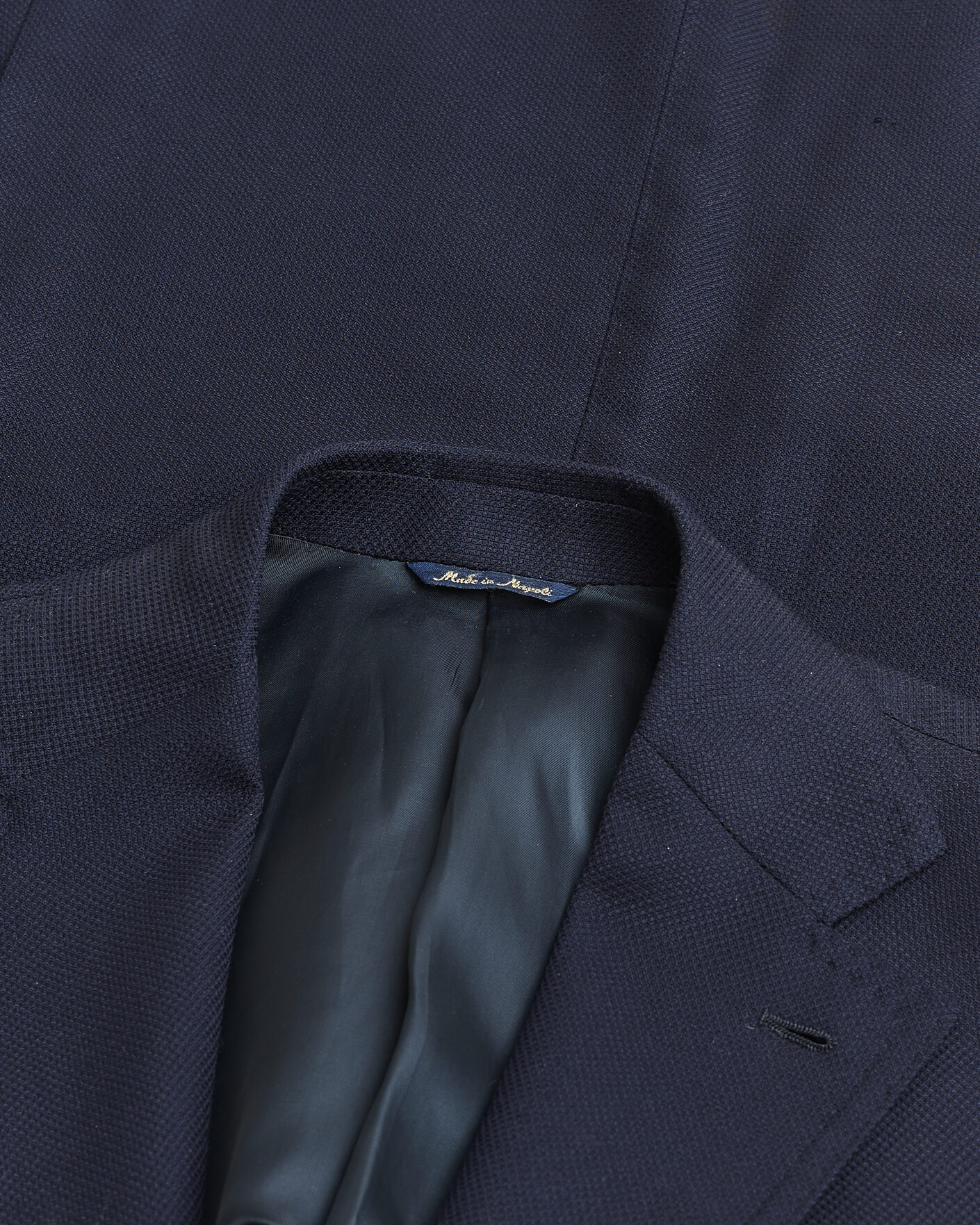 Herren | Pre-owned Sakkos | Pre-owned | Gabo Napoli Navy Hopsack Wool Blazer 50
