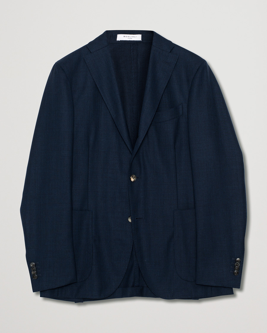 Herren | Sakkos | Pre-owned | Boglioli K Jacket Wool Hopsack Blazer Navy