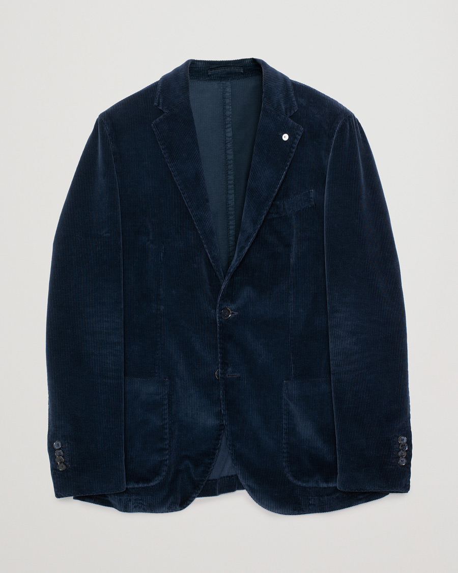 Herren | Sakkos | Pre-owned | L.B.M. 1911 Jack Corduroy Blazer Navy 50