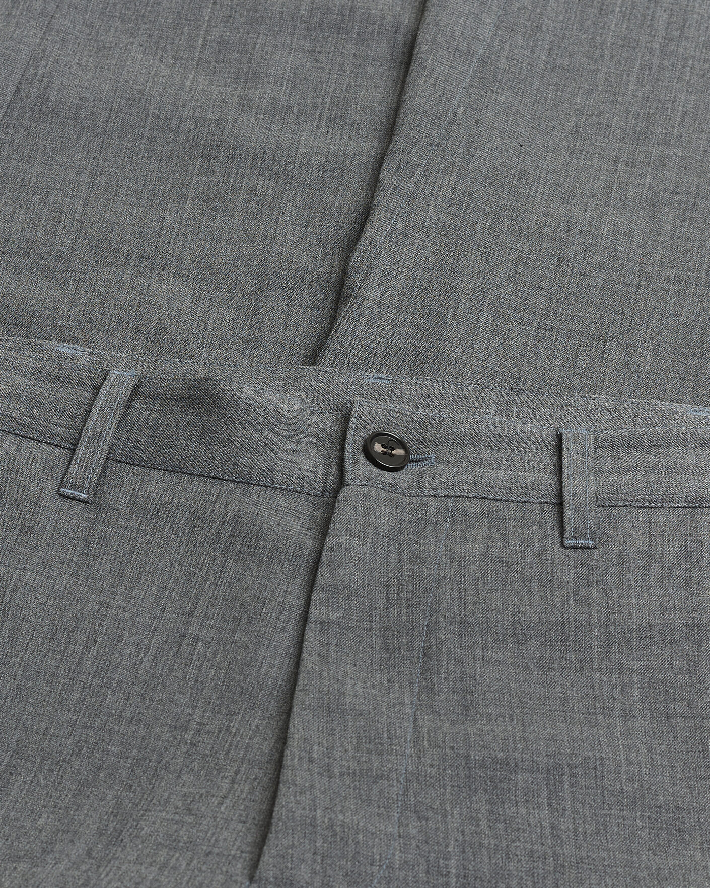 Herren | Sunflower Wide Twist Wool Trousers Grey Melange 48 | Pre-owned | Sunflower Wide Twist Wool Trousers Grey Melange 48