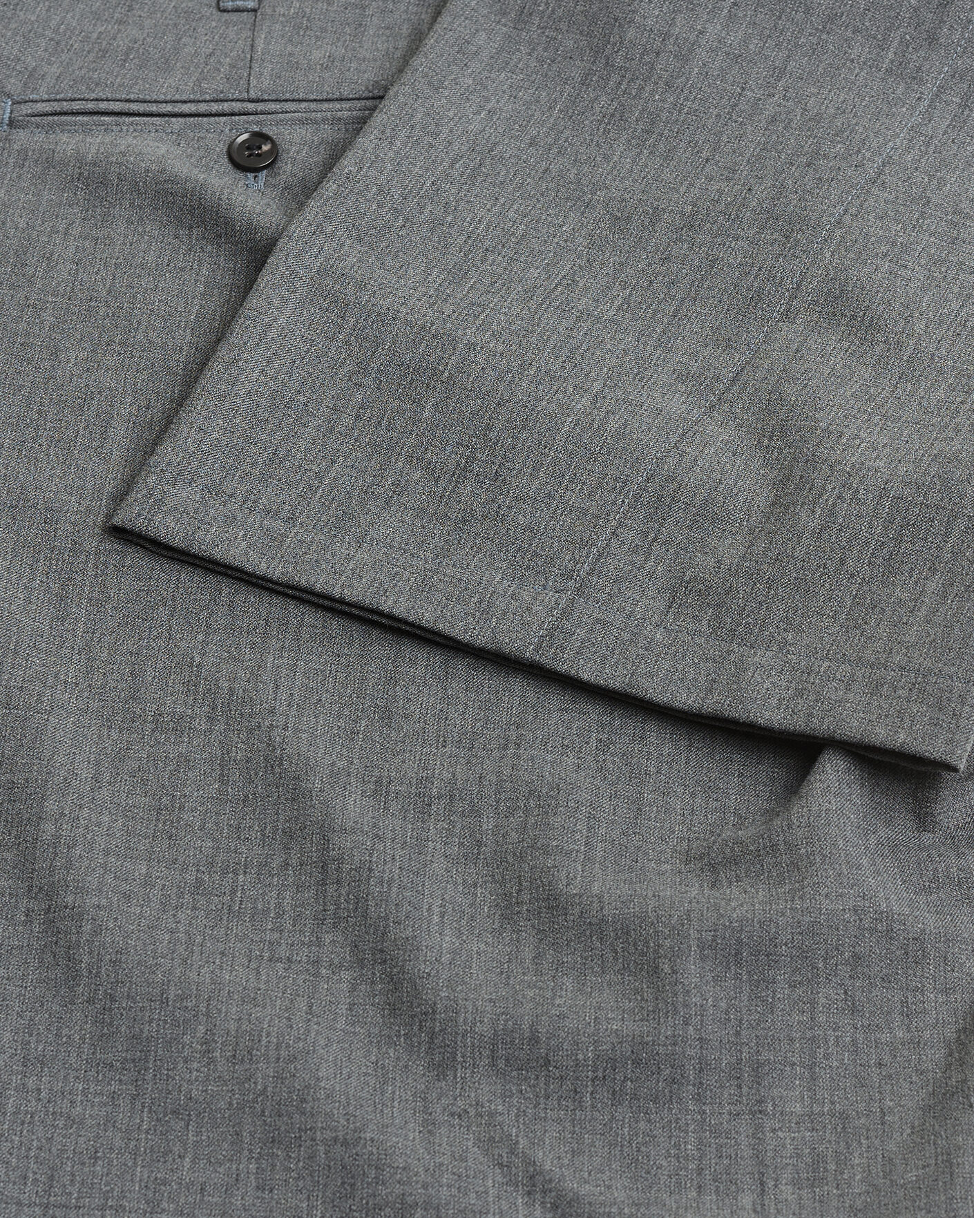 Herren | Sunflower Wide Twist Wool Trousers Grey Melange 48 | Pre-owned | Sunflower Wide Twist Wool Trousers Grey Melange 48