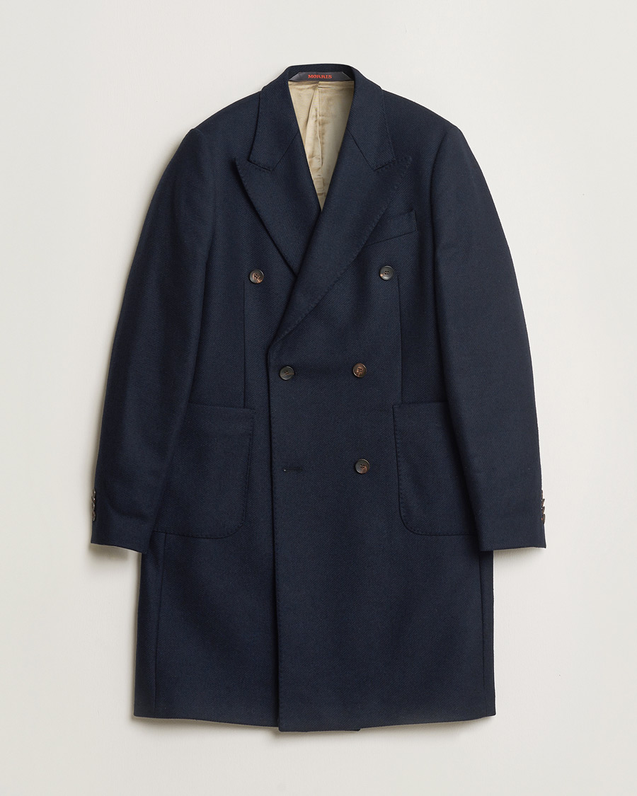 Herren | Pre-owned Jacken | Pre-owned | Morris Double Breasted Wool Coat Navy 48